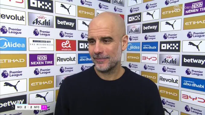 瓜迪奥拉：点球争议？我没什么好说的；曼城必须要继续前进